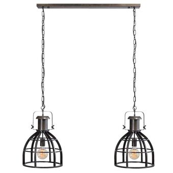 Leen Bakker Hanglamp Thom 2 - antiek zwart - 138x115x34 cm aanbieding