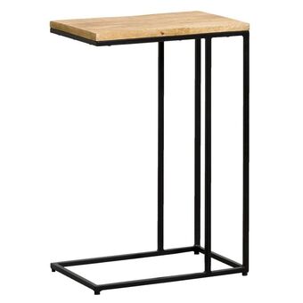 Leen Bakker Bijzettafel Kyan - zwart/naturelkleur - 60x40x25 cm aanbieding