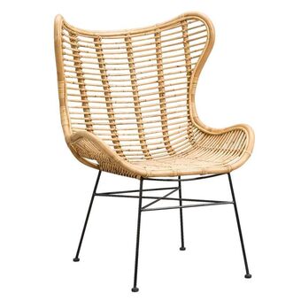 Leen Bakker Fauteuil Jasmine - rotan/metaal - naturelkleur aanbieding