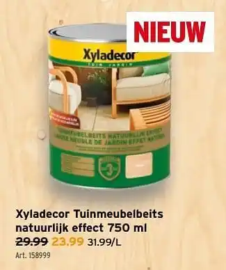 GAMMA Xyladecor tuinmeubelbeits natuurlijk effect aanbieding