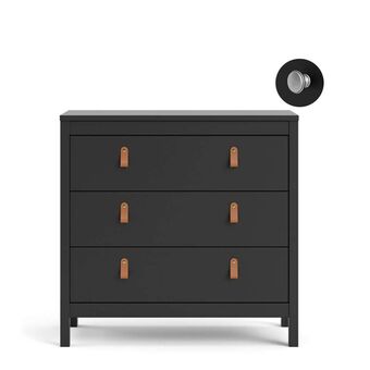 Leen Bakker Ladekast Madeira - zwart - 80x82x38 cm aanbieding