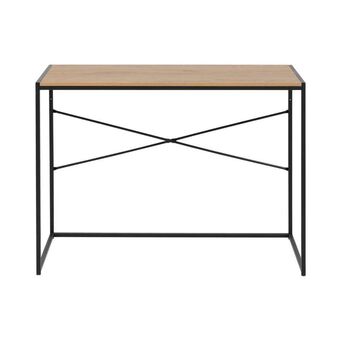 Leen Bakker Bureau Jaxx - naturelkleur/zwart - 75x100x45 cm aanbieding