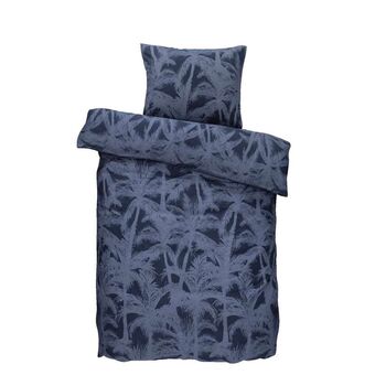 Leen Bakker Easy dekbedovertrek Mateo - blauw - 140x200 cm aanbieding