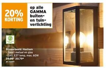 GAMMA Buitenlamp hexham aanbieding