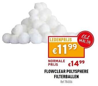 Flowclear polysphere filterballen