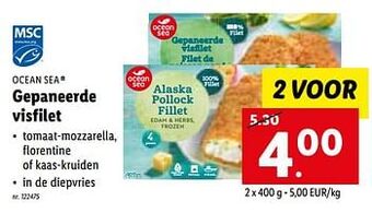Lidl Gepaneerde visfilet aanbieding