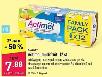 ALDI Actimel multifruit aanbieding