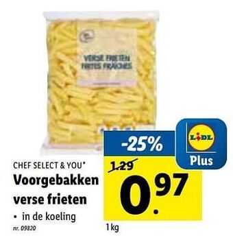 Lidl Voorgebakken verse frieten aanbieding