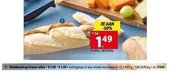 Lidl Stokbrood op franse wijze aanbieding