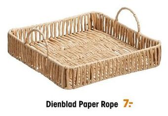 Kwantum Dienblad paper rope aanbieding