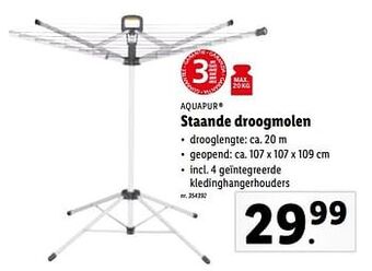 Lidl Staande droogmolen aanbieding