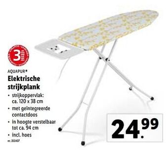 Lidl Aquapur elektrische strijkplank aanbieding