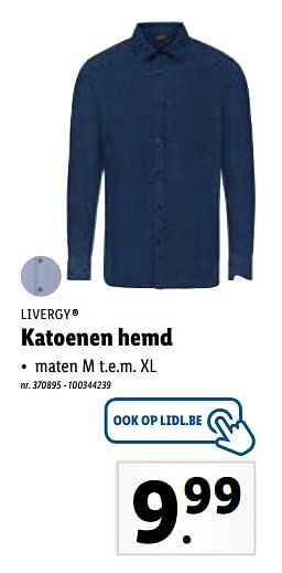 Lidl Katoenen hemd aanbieding