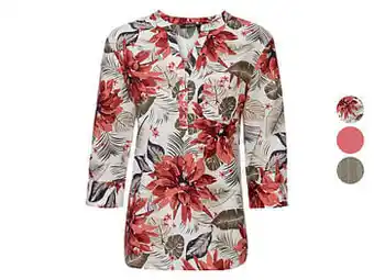 Lidl ESMARA® Blouse met driekwartsmouwen van een linnenmix aanbieding