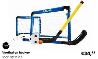 Multi bazar Voetbal en hockey sport set 2 in 1 aanbieding