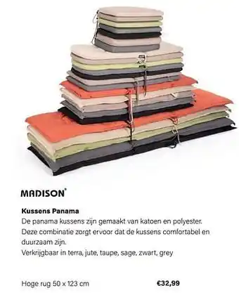 Multi bazar Kussens panama hoge rug aanbieding