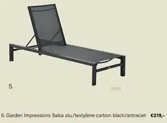 Multi bazar Garden impressions salsa alu.-textylene carbon black-antraciet aanbieding