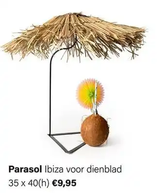 Parasol ibiza voor dienblad