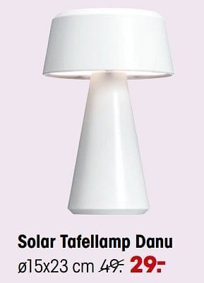 Kwantum Solar tafellamp danu aanbieding