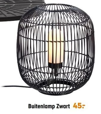 Kwantum Buitenlamp zwart aanbieding