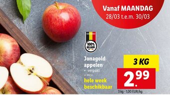 Lidl Jonagoldappelen aanbieding