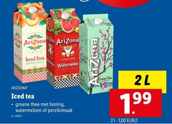 Lidl Arizona Iced tea aanbieding