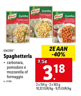 Lidl Knorr Spaghetteria aanbieding