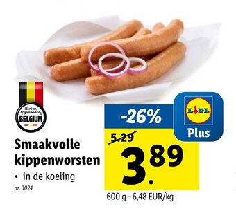 Smaakvolle kippenworsten