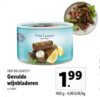 Lidl 1001 Delights Gevulde wijnbladeren aanbieding