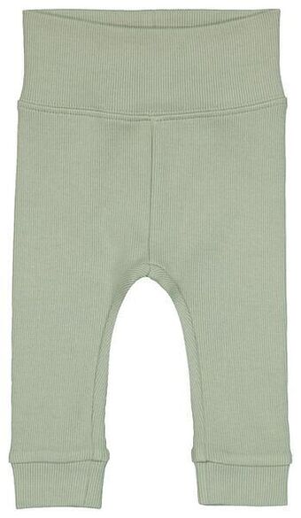 HEMA HEMA Newborn Broek Rib Met Bamboe Groen (groen) aanbieding