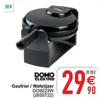 Cora Domo elektro gaufrier - wafelijzer do9223w aanbieding