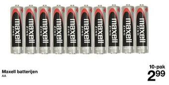 Zeeman Maxell batterijen aanbieding