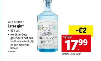 Lidl Ierse Gin aanbieding