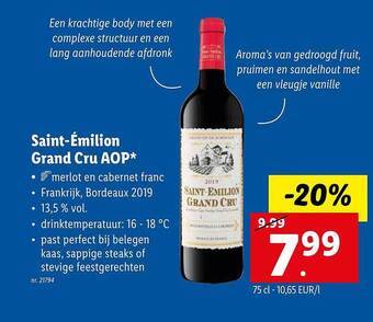 Saint émilion Grand Cru Aop