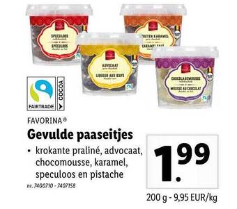 Lidl Gevulde Paaseitjes aanbieding