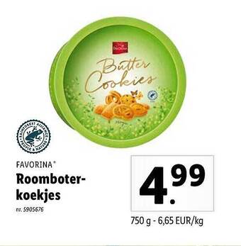 Lidl Roomboter Koekjes aanbieding