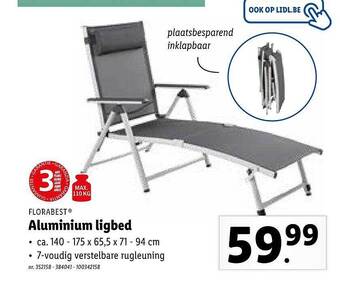 Lidl Aluminium Ligbed aanbieding