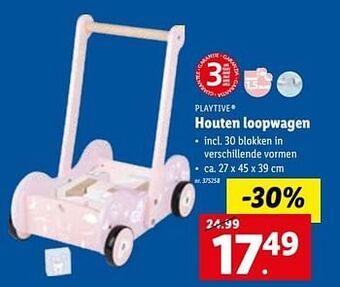 Lidl Houten loopwagen aanbieding