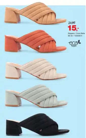 Bristol Coco Bella Slippers mt. 36-42 aanbieding