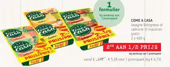 Spar Come A Casa Lasagne of Macaron 2*400g aanbieding