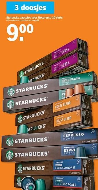 Albert Heijn Starbucks capsules voor nespresso aanbieding