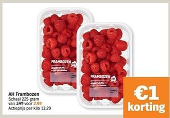 Albert Heijn Ah frambozen aanbieding