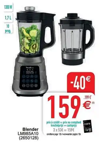 Cora Moulinex blender lm985a10 aanbieding