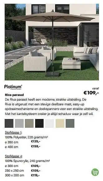 Multi bazar Riva parasol aanbieding