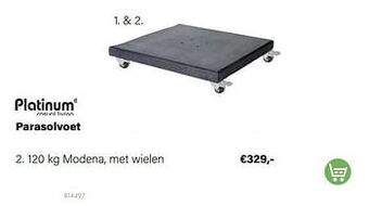 Parasolvoet modena, met wielen