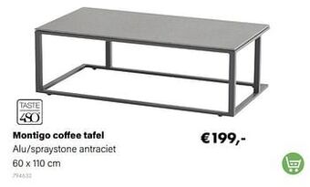 Multi bazar Montigo coffee tafel aanbieding