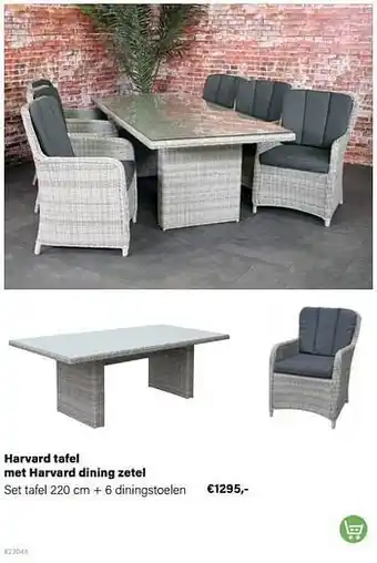 Multi bazar Harvard tafel met harvard dining zetel aanbieding