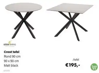 Multi bazar Crest tafel aanbieding