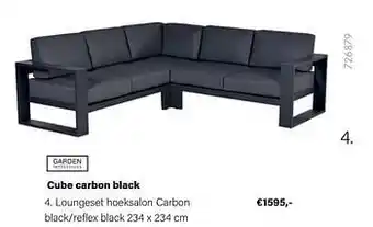 Multi bazar Cube carbon black loungeset hoeksalon aanbieding