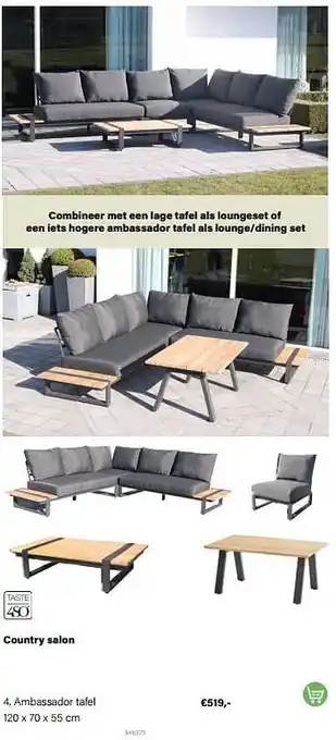 Multi bazar Ambassador tafel aanbieding